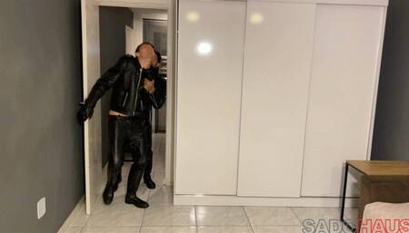 Leather Twink Experienced Intense Rough Play: First Merciless Bondage Sex; Second Full-Body Mummification