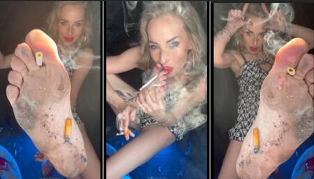 Smoking an eve 120 with my dirty foot 2