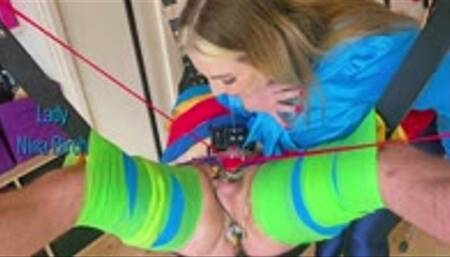 Lady Nina Birch - Satin Fetish Slave Torment Pt3