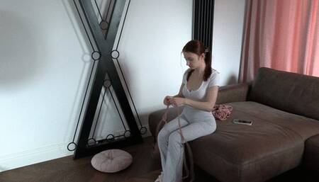 Lady Mononoke ties to Xcross, tickles and spanks Fox