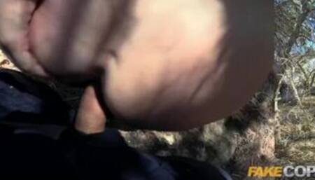 Spanish slut fucks cop for gasoline trip