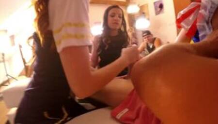 5 GIRLS 1 BOY INCREDIBLE HANDJOB MORE THAN 105 MINUTES OF TEASE-FULL PART A