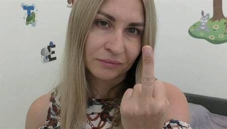 Show your middle finger to the camera first and then start picking MP4 FULL HD 1080p