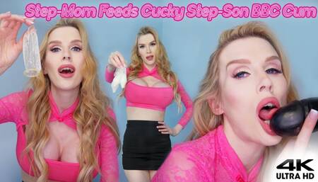 Step-Mommy Feeds Cucky Step-Son BBC Cum