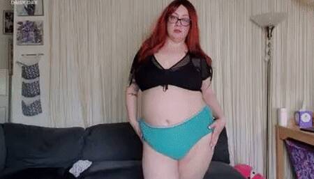 BBW Granny Panties Try on & Show Off