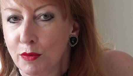 Auntjudys - Sultry Mature Redhead Ms. Red Gives You JOI in Stockings
