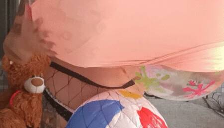 beachball stuffing and pop balloons