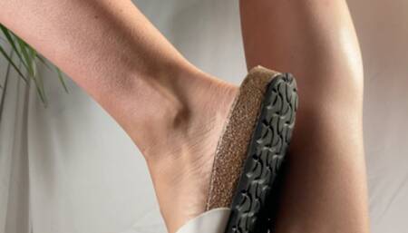 A Shoejobdream in white Birkenstock Madrid Sandals - Cockcrush and Inshoetrampling with black toenails - severe glans trampling - multiedit - 4k