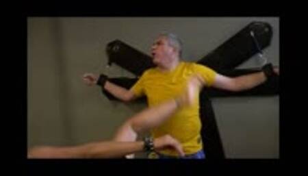 SLAVE HARD SLAP KICK TO FACE PART 9 with some kick to groin