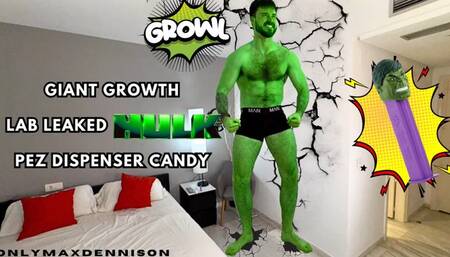 Giant growth lab leak hulk pez dispenser candy