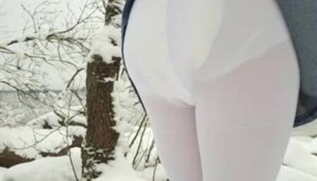 Wetting and Messing my Diaper on a Wintry Shore