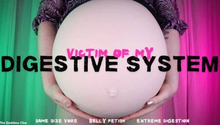 Victim of My Digestive System - HD - The Goddess Clue, Same Size Vore, Extremely Detailed Digestion Talk, Bloated Belly and Burping