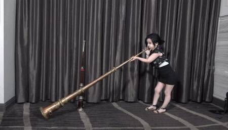 Tiny Texie Tries Out the Tibetan Horns (MP4 - 1080p)