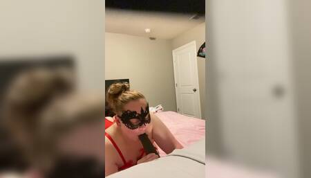 Wife Sucks BBC Dildo While Getting Fucked Doggy Style
