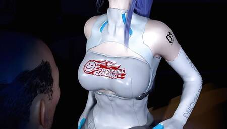 3D Sexy teacher with hot dress teasing her big cock student to fuck her pussy