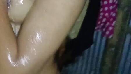 Shali was going to take a bath in the bathroom when suddenly I was absent