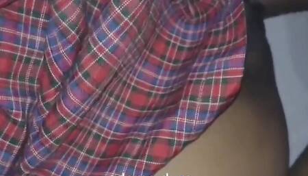 Fucked amateur submissive schoolgirl wearing in skirt and stockings