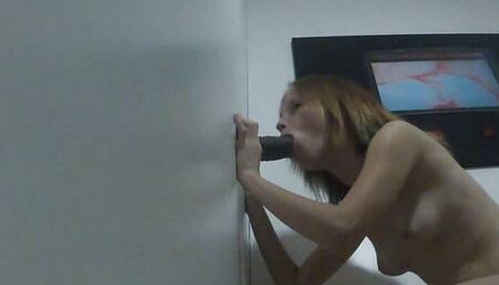 Alyssa Hart BTS Sucks COCK Glory Hole First Black DICK Too Different ANGLE!