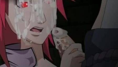 Sasuke was sitting on the couch in the room. He was distracted when Karin w