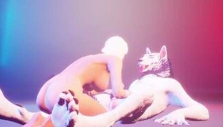 Furry with a Huge Cock Fucks Babe | Big Cock Monster | 3D Porn Wild Life