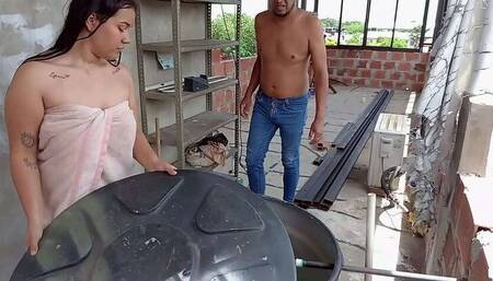 My House's Water Supply Stopped: My Brother-In-Law Stepped In And We Ended Up Having X-Rated Fun On The Terrace Near The Water Tank - Part 1