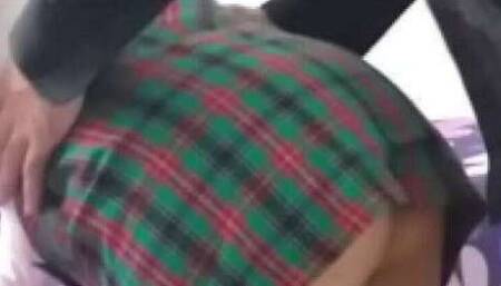 Authentic video of a Mexican STUDENT, Flashes Her Enlarged VIRGIN BUTT for GRADES, Caught on Tape!