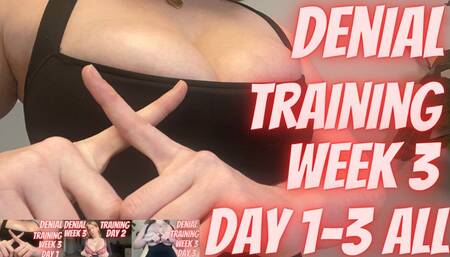 Denial Training Week 3 Day 1-3 ALL TITS