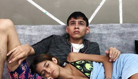 My sexy stepsister accompanies me to watch a movie and I take the opportunity to fuck her