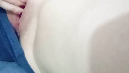 trying to grab my clit with my fingers