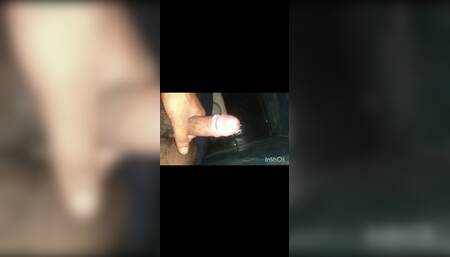 Masturbating 6 inch cock in wathroom