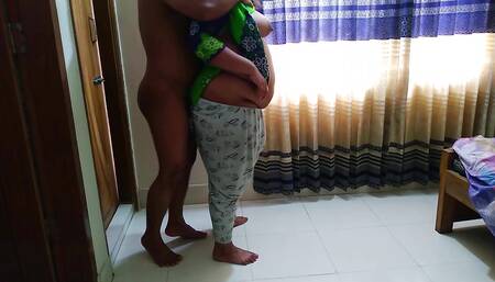 Egypt Hijabi BBW Maid Fucked by Boss's 20 year old Son When she cleaning his room in morning