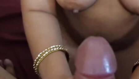 Mannat doing passionate reverse cowgirl fuck & take cum inside her pussy