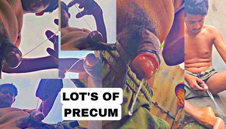 My dick realese lot's of precum while i was in the bathroom