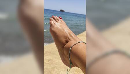 Feet on the Sun Beach