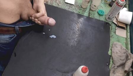 MASTURBATING on my WORKBENCH at WORK!