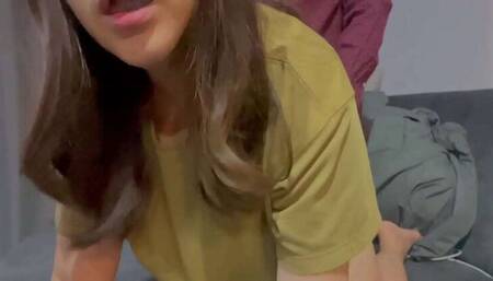 Thai Cutie with Braces: Loud Moans and a Creampie