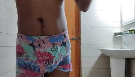 A boy playing with his dick and cumshot