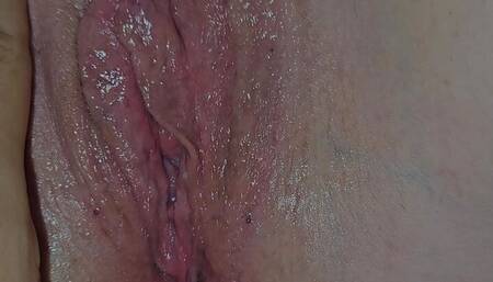 Close-up of my squirting cunt