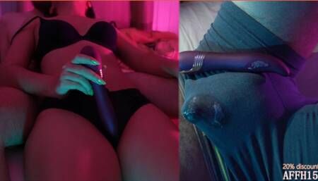 COUPLE clothed ORGASM, mutual mastuirbation with our new sex toy.