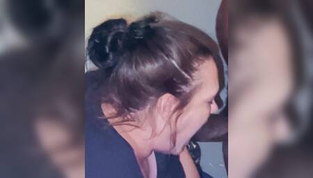 Giving a Thick Black Cock Amazing Head