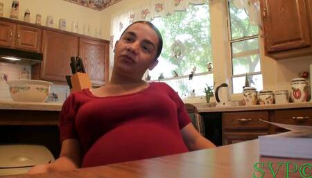 Little Pregnant Stepmother Helps Stepson with a Big Problem