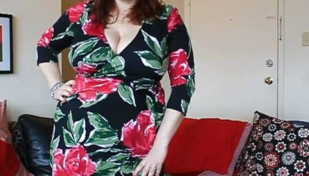 Redheaded milf with huge bouncy tits puts dildo in ass