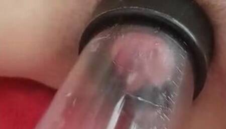 Amateur Girl Plays with Dildo, Ends in Mutual Climax