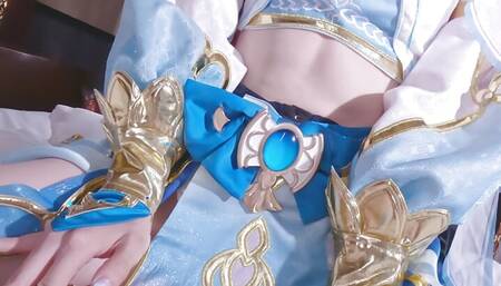 Genshin Nilou Cosplaying Passionate Kissing and Creampie Sex.