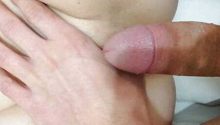 I didn't take it out and the cum ended up in her pussy 2 times in a row