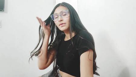 My stepdaughter comes into my room so I can see how she is dressed, she is very pretty in her skirt and we end up fucking.