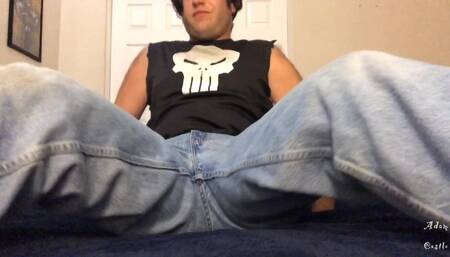 Guy Jerks Off To Hetero Porn & Makes Sissy Eat Cum