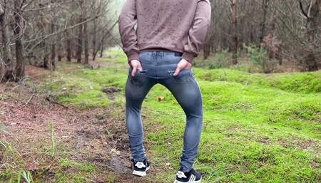 I try to free myself from my pants, she strips naked and runs away