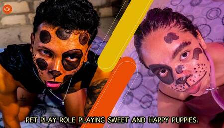 Pet Play role playing sweet and happy puppies