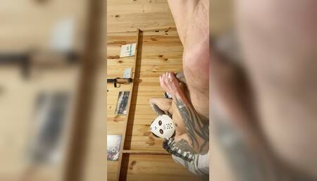 Prostate massage and handjob moaning loudly and cumming